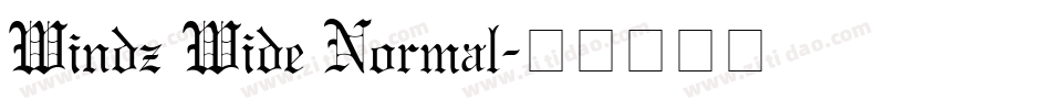 Windz Wide Normal字体转换
